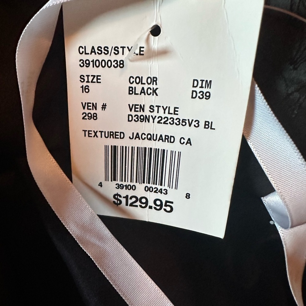 DB Studio Elegant jacquard Black Dress size 16 - Picture 7 of 9